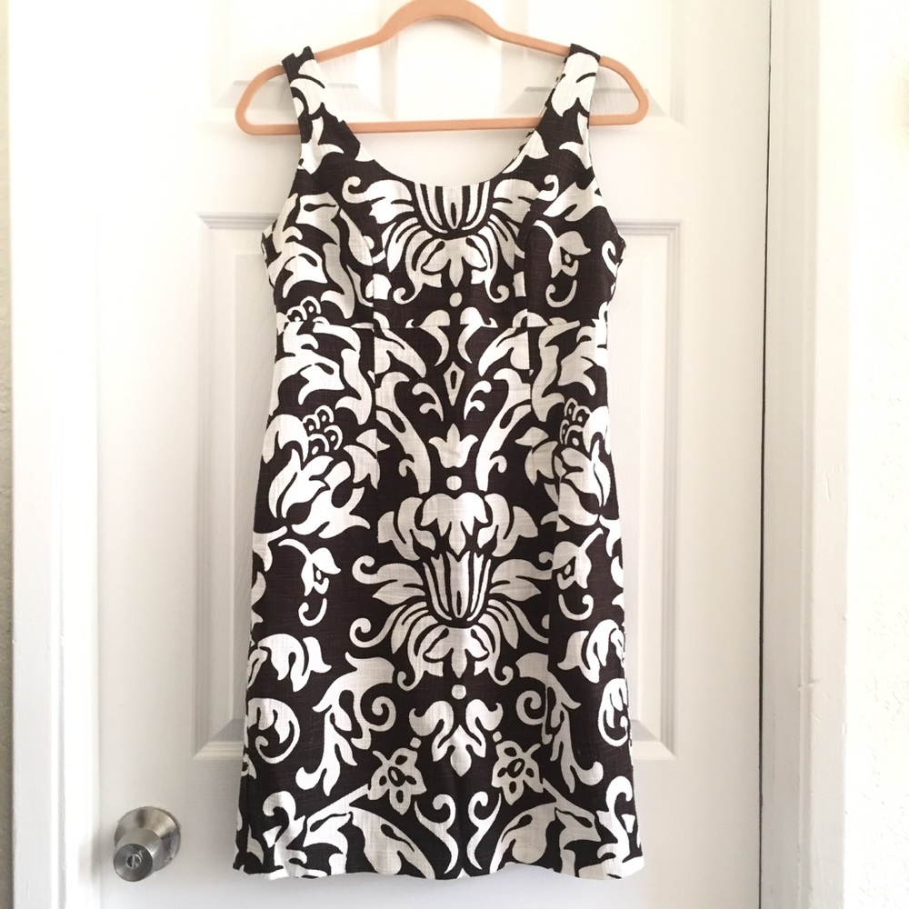 INC Vintage Look, Cotton Damask, brown & black, 8